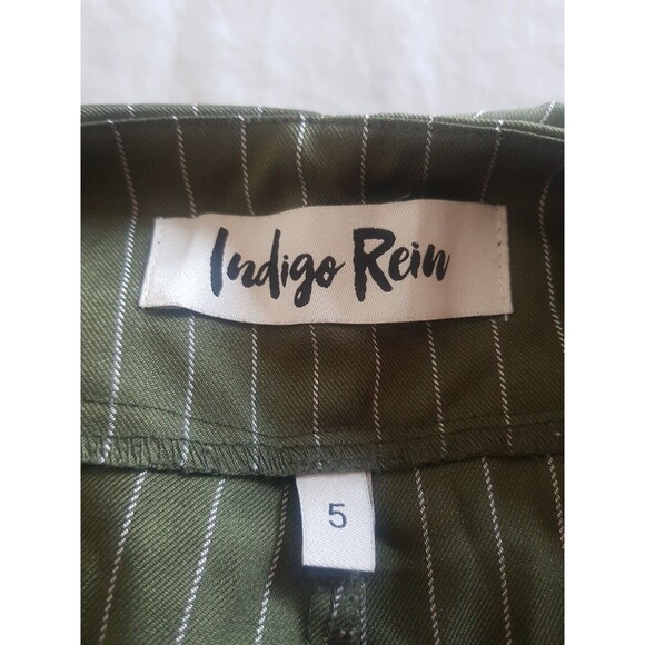 Indigo Rein Womens Pants Sz 5 Striped High Waist Preppy Cropped Indie Sleaze - Picture 8 of 14